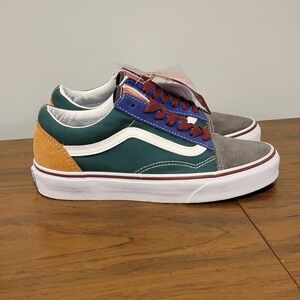 Vans Kids Sneakers - Green, Blue, Gray, and Tan